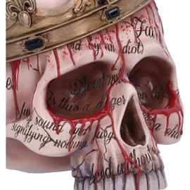 Nemesis Now Macbeth Skull Figure 15 cm, Resin, Natural, Macbeth Skull Ornament, Gothic Decor, Cast from the Finest Resin, Expertly Hand-Painted