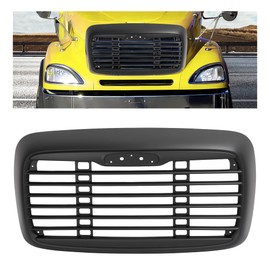 KUAFU Front Upper Grille Compatible with 2000-2008 Freightliner Columbia A1715107000 A1715251003 A1715251 A1715251 Bumper Radiator Hood Grill W/O Bug Screen Painted Black
