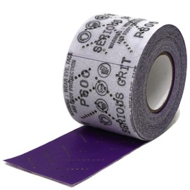 Serious Grit 600 Grit Hook & Loop Ceramic Sandpaper Roll - 70mm x 12m Multi-Hole Dustless Abrasive Roll for Automotive, Wood, and Metal Sanding - Ideal for Body Repair and Paint Preparation