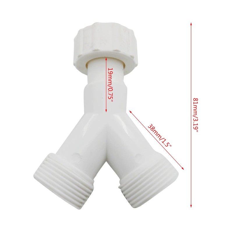 LIURONGNI 3/4 Y Piece Splitter Connector Convenient & Reliable Y