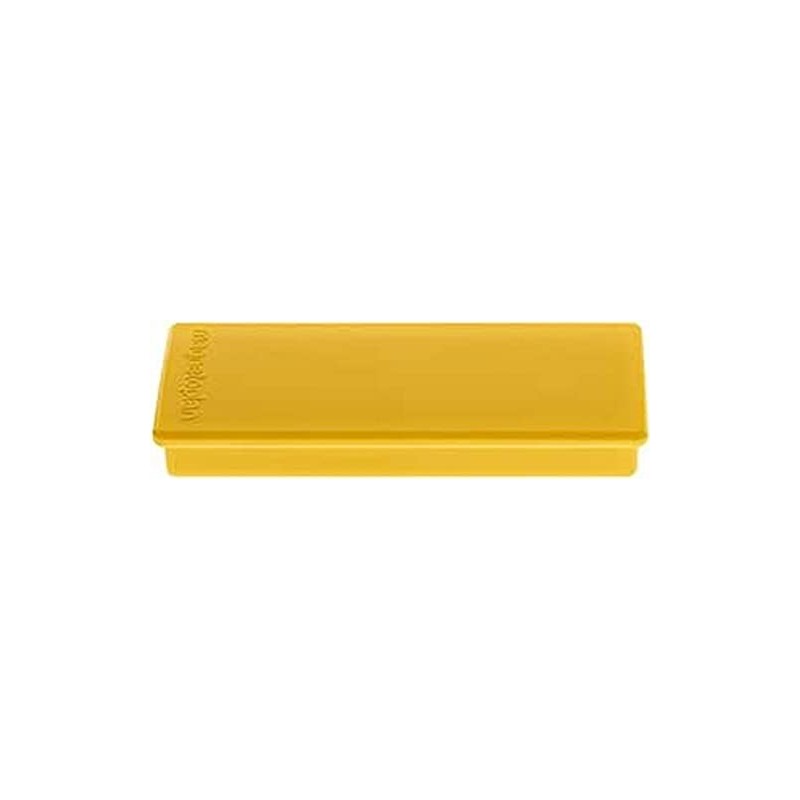magnetoplan 1665102 Rectangular Magnet, Yellow