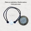 TClaudia, Plata 925, Pulsera de hilo encerado con Cruz de