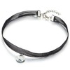 COOLSTEELANDBEYOND Gothic Victorian Black Tattoo Choker Women's Necklace with Acrylic
