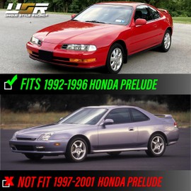 USR DEPO 92-96 Prelude Bumper Lights - Front Parking Turn Signal Lamp Set (Left + Right) Compatible with 1992-1996 Honda Prelude S and Si VTEC (All Clear Lens, 4 Pieces Set)