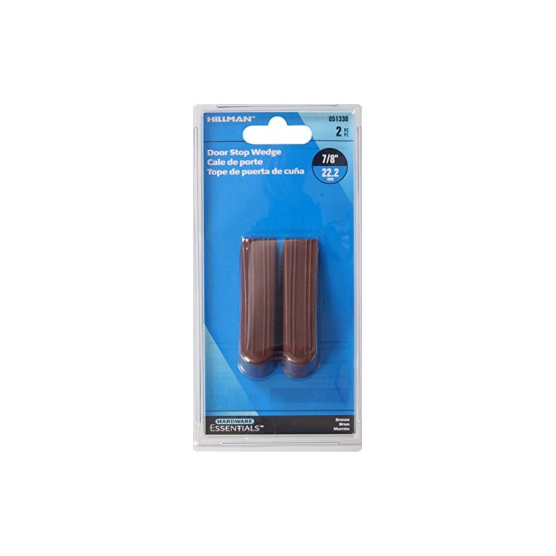 Hardware Essentials 851338 Floor Door Stops Wedges Brown 3" -