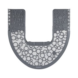 Boardwalk Commode Mat 2.0, Rubber, 22.88 X 22, Gray/white, 6/carton