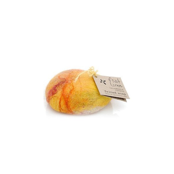 Lemon Zest (formerly Calendula Citrus) Felted Soap 1 bar by Fiat Luxe