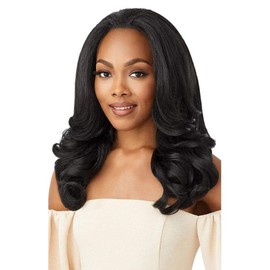 Outre Outre Quick Weave Self Styled in 60 Seconds Neesha Soft & Natural New Half Wig Cap Laysflat Requires Less Leave Out NEESHA H301 (1)