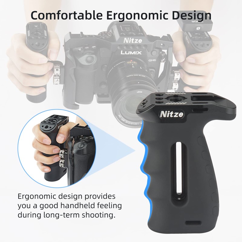Nitze Ergonomic Side Handle with Dual 1/4” Screws for Left