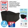 Happylife 2 PCS KF94 BLACK Protective Safety Face Mask 4