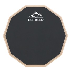 EASTROCK Practice Drum Pad, 8 Inches Double Sided Silent Drum Pad, Silicone Dumb Drum for Beginners,Black