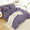Litanika King Size Comforter Set Grey Purple - 7 Pieces