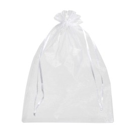 White Organza Gift Bags 50 pcs (5x7) Drawstring Wedding Favor Party Pouch