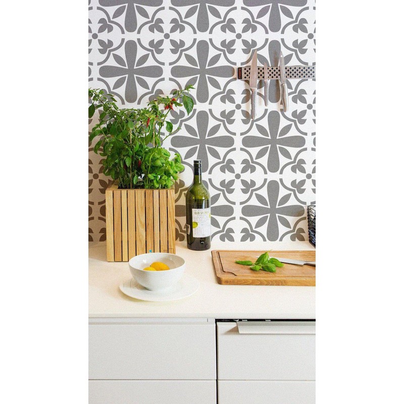 Catarina- Wall & Floor Stencil- Extra Large Tile Stencil