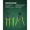 STAYGROW 6.5" Curved Pruning Shears for Gardening, Sharp Plant Trimming
