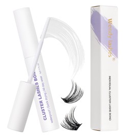 Lash Glue for DIY Eyelash Extension: Using at Home, Wendy, Wand, Mild, Fast Drying, Waterproof, Clear, 5ml