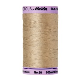 Mettler Silk-Finish Solid Cotton Thread, 547 yd/500m, Straw