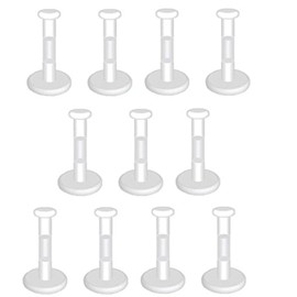 Lot of 10 Value Pack 14-16GA Clear Bioflex 3mm Flat Push Top Lip Ear Nose Piercing Retainers (14GA 1/2")