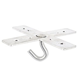 uxcell Cross Design Base Metal Ceiling Fan Fixture Mount Hook Hanger Holder