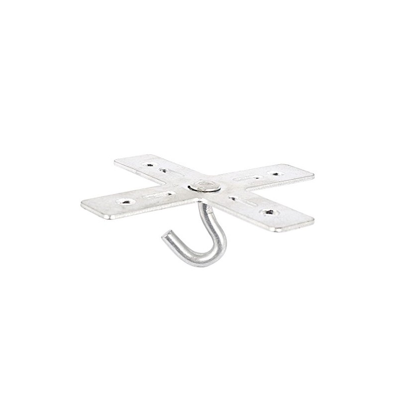 uxcell Cross Design Base Metal Ceiling Fan Fixture Mount Hook
