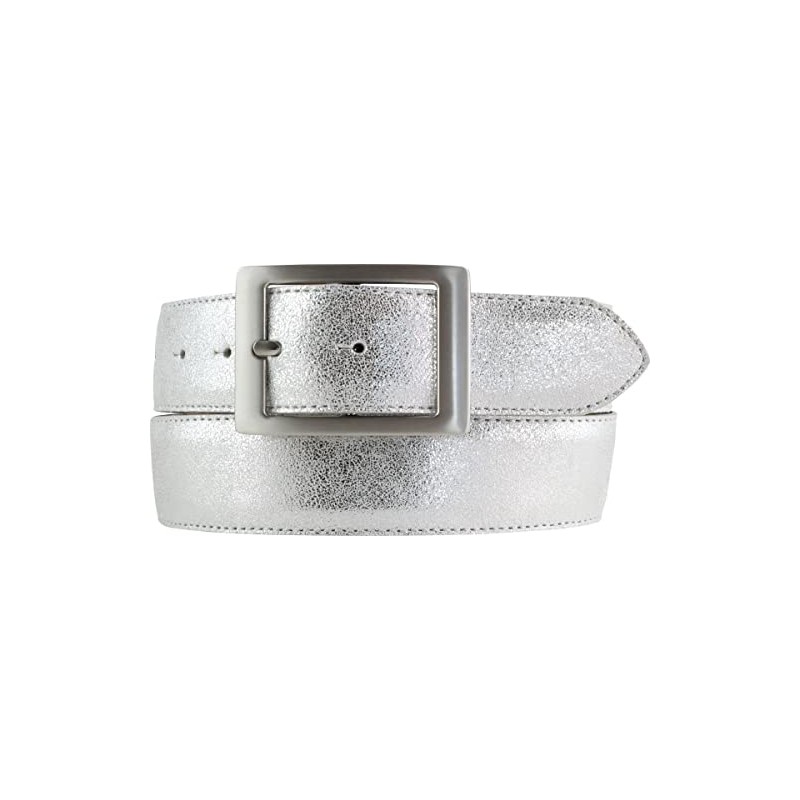 BELTINGER High-Quality Belt Metal Look with Double Buckle 4 cm