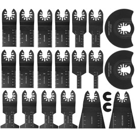 22PCS Oscillating Saw Multi Tool Quick Blades Fit Universal Replace Milwaukee m12 Makita XMT03Z Genesis GMT15A Rockwell RK5132K RK5151K Porter Cable PCC710B PCE606K Ferm Galsx PRO Tools