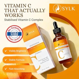 Sylk Vitamin C Serum for Face with Hyaluronic Acid and Vitamin E, 60 ml