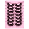 JIMIRE Mink Lashes Fluffy 6D Dramatic Strip D Curl False