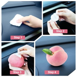 SINGARO Car Roof Fruit Decorations, Universal Intersting Exterior Accessories, Creative Cute Trunk Sticker, Funny Roof Accessories, Car Accessories for Women and Man Gifts (Peach)