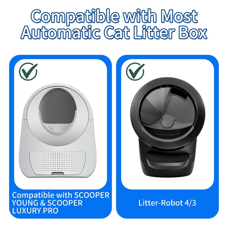 120 Pack Automatic Litter Box Liners, Compatible with SCOOPER YOUNG