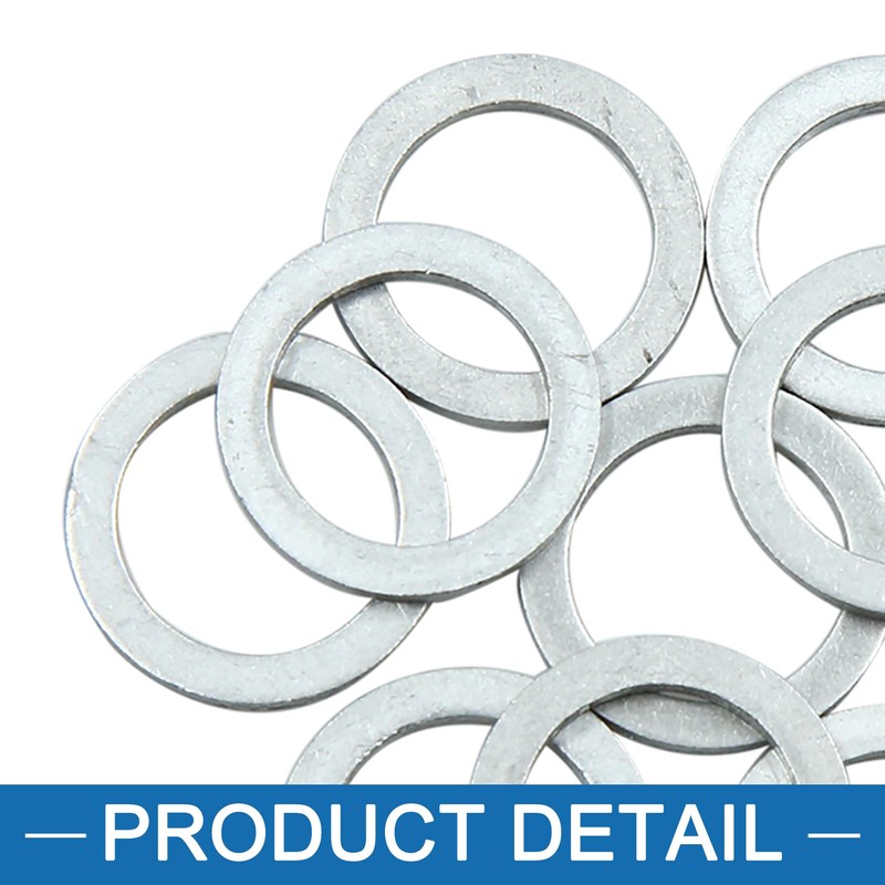 A ABSOPRO Copper Crush Washers Flat Sealing Gaskets Rings 16mm