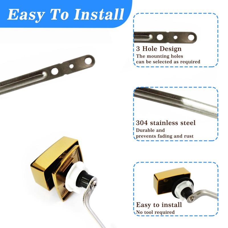 Universal Side Mount Toilet Handle Compatible with Kohler 85114-CP Trip