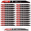 25 Pack 9 in 14/18 TPI Reciprocating Saw Blades for Sawzall Blades Metal Cutting,M42 Steel Cobalt Bi-Metal Blades for Automobile Dismantling Replace for Milwaukee for Dewalt for Diablo Sawblade