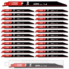 25 Pack 9 in 14/18 TPI Reciprocating Saw Blades for Sawzall Blades Metal Cutting,M42 Steel Cobalt Bi-Metal Blades for Automobile Dismantling Replace for Milwaukee for Dewalt for Diablo Sawblade