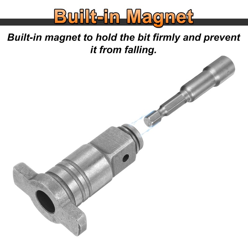 HARFINGTON 2pcs Electric Wrench Conversion Head 1/2" Square Drive Shaft