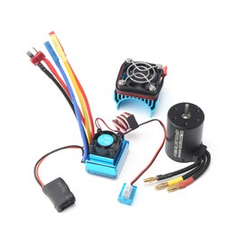 3650 Brushless Motor 3100KV with 80A Brushless ESC HeatSink for 1/8 1/10 RC Car RC Boat Part