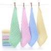 Kisangel 5pcs Muslin Washcloths Soft Burp Cloths for Gentle Face