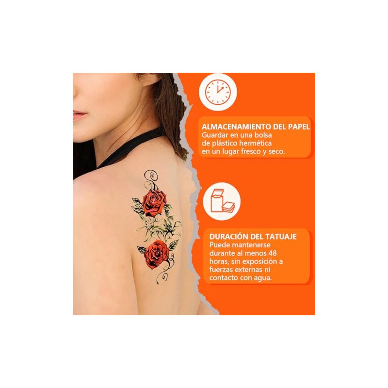 Papel para Tatuajes Temporales, Tattoo Paper para Impresoras de InyeccióN