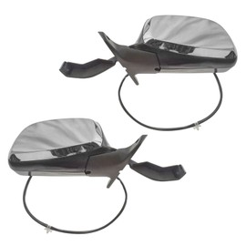 Driver & Passenger Side Mirror Set Power with Textured Housing Compatible with 1992-1996 Ford Bronco 1992-1997 F-150 F-250 1997 F-250 HD F-350 FO1320124 FO1321124