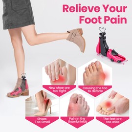 ZVEARHNT Shoe Stretcher, Leather Shoe Stretcher, Boot Tree With Multidirectional Shoe Adjustment(For Women 6-11,Men'S 5-9.5) (Rose(2pcs))