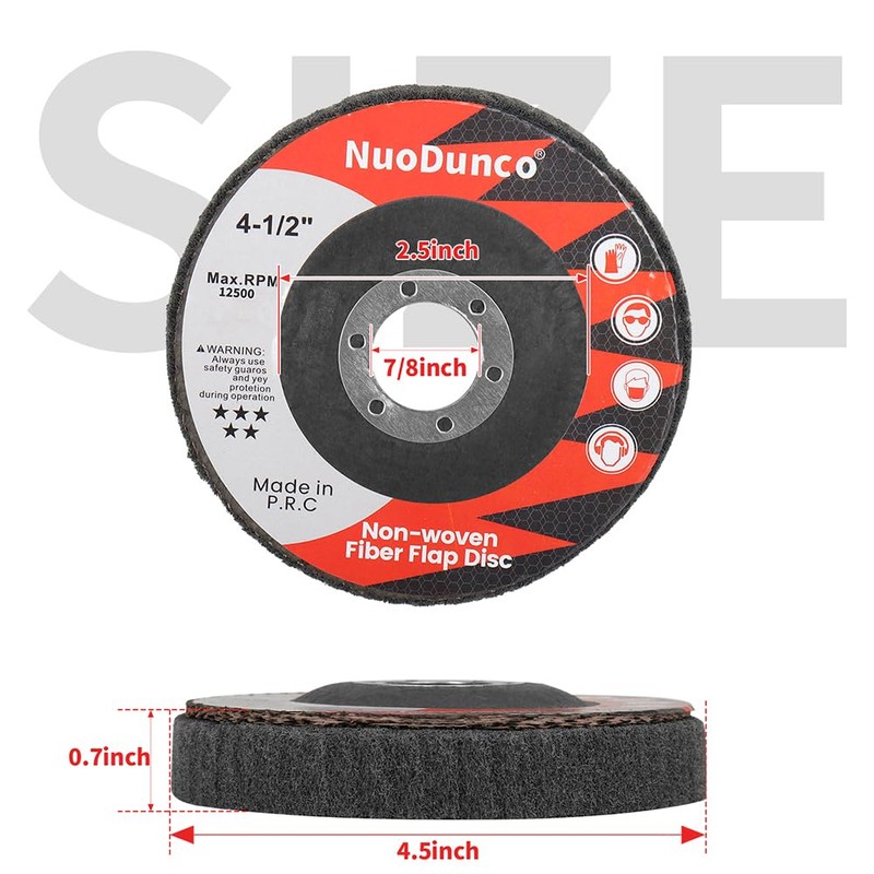NuoDunco 15Pcs 180# 320# 600# Scour Flap Disc 4 1/2