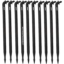 Suinga Pack of 50 Ground Stakes Micro Tube 45 Degree 3-4mm Ground Spike Black