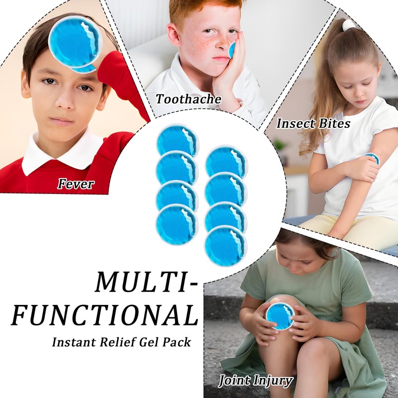 8 PCS Mini Ice Packs,Small Ice Packs,Cold Compress Reusable, Suitable