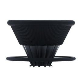 Normcore 2-in-1 Pour Over Coffee Dripper, Brews 1-2 Cups Coffee Brewer, Use V60 and Wave Filter Paper Brewer, 304 Stainless Steel, Black