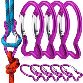 BESPORTBLE Pack of 10 Key Chain Fish Carabiner Hooks Fish Shaped Aluminium Fish Climbing Carabiner Clips for Outdoor Spring Snap Clips