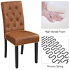Yaheetech Upholstered Dining Chairs Set of 2 Modern Leather Parsons