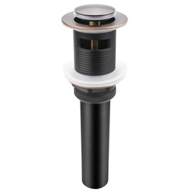 Oil Rubbed Bronze Pop Up Drain, Bathroom Vessel Lavatory Vanity Faucet Sink Drain Stopper, ORB with Overflow