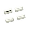 Aliotech 4pcs Rubber Leather Watch Band Strap Loops Black Silicone