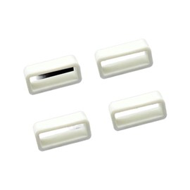 Aliotech 4pcs Rubber Leather Watch Band Strap Loops Black Silicone Replacement Resin Watch Bands Keeper Holder Retainer(White, 20mm)
