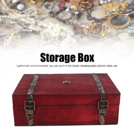Retro Wooden Jewelry Box with Lock, Decorative Desktop Storage Box, Stash Box for Daily Necessities, Ideal Gift Box